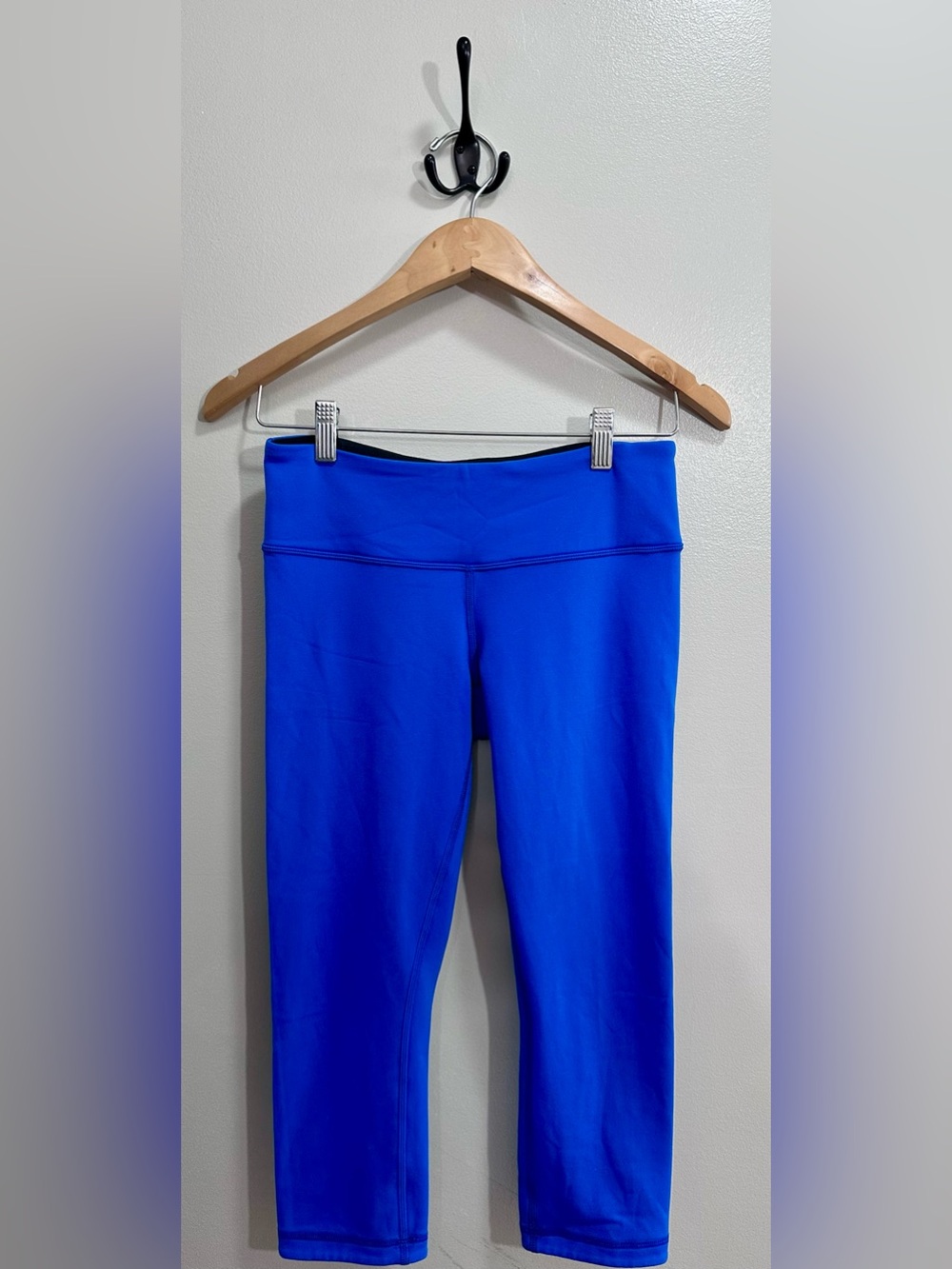 Lululemon Wunder Under Crop Leggings Women's Size 6 Blue - Picture 3 of 7